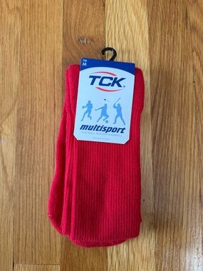 NWT Medium TCK Multisport Crew Socks - Scarlett Red